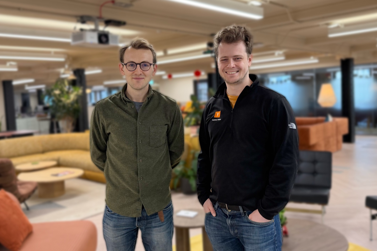 Rig’s two founders standing in Cleo’s London office